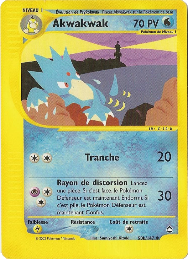 Akwakwak 50b — Aquapolis (French Pokémon TCG card)