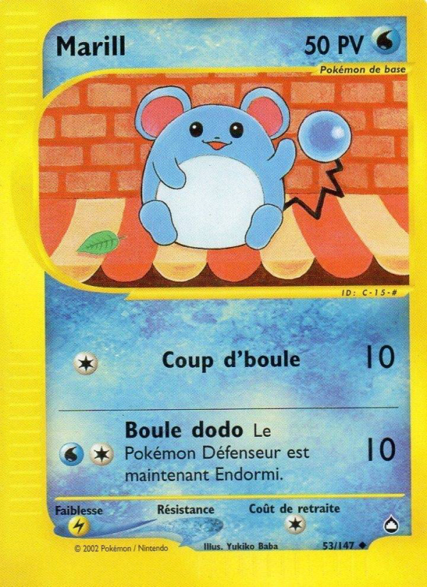 Marill 53 — Aquapolis (French Pokémon TCG card)