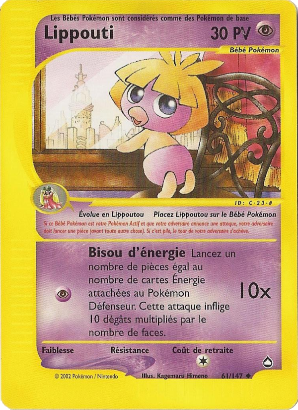 Lippouti 61 — Aquapolis (French Pokémon TCG card)