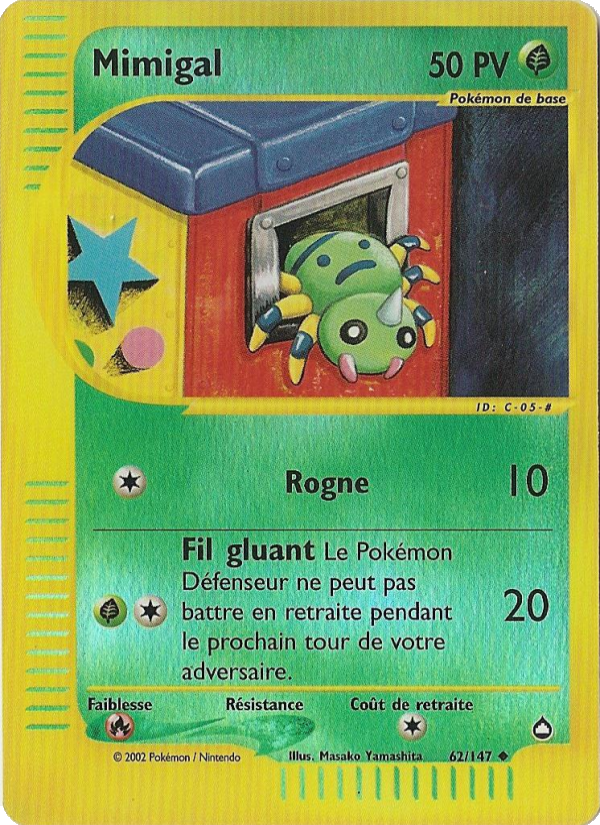 Mimigal 62 — Aquapolis (French Pokémon TCG card)