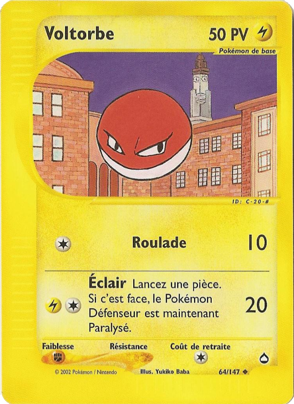 Voltorbe 64 — Aquapolis (French Pokémon TCG card)