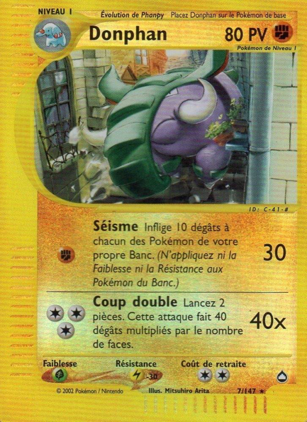 Donphan 7 — Aquapolis (French Pokémon TCG card)
