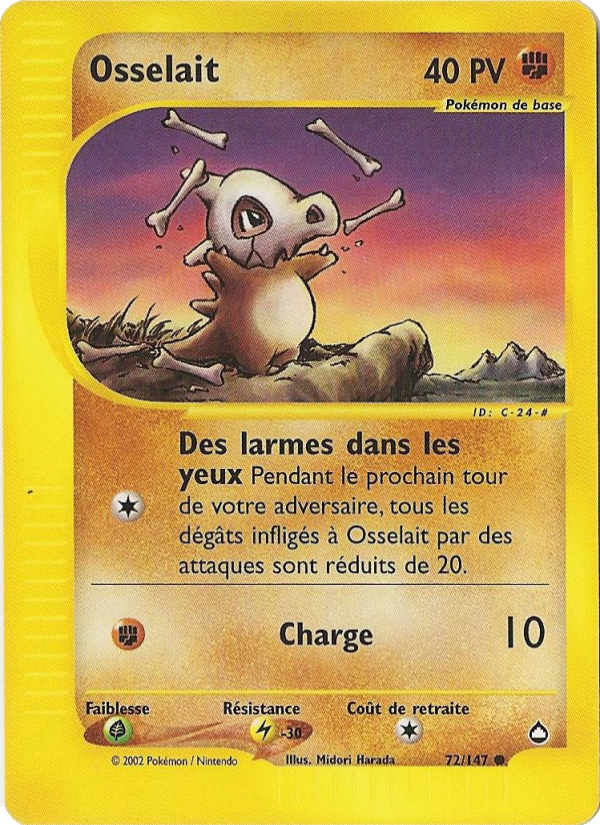 Osselait 72 — Aquapolis (French Pokémon TCG card)