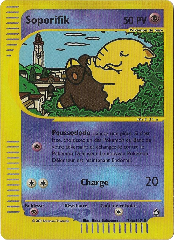 Soporifik 74a — Aquapolis (French Pokémon TCG card)