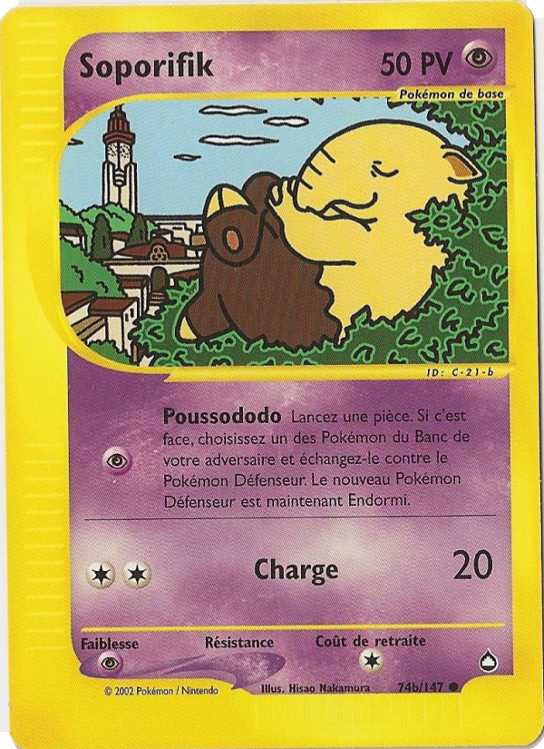 Soporifik 74b — Aquapolis (French Pokémon TCG card)