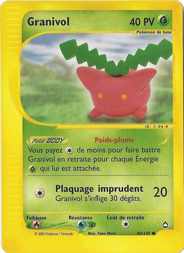 Granivol 83 — Aquapolis (French Pokémon TCG card)