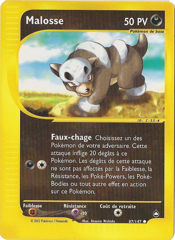 Malosse 87 — Aquapolis (French Pokémon TCG card)