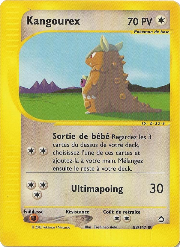 Kangourex 88 — Aquapolis (French Pokémon TCG card)