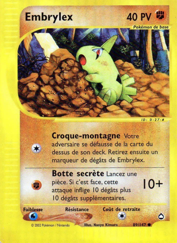 Embrylex 89 — Aquapolis (French Pokémon TCG card)