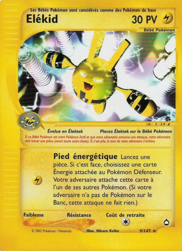 Elékid 9 — Aquapolis (French Pokémon TCG card)
