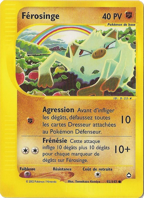 Férosinge 92 — Aquapolis (French Pokémon TCG card)