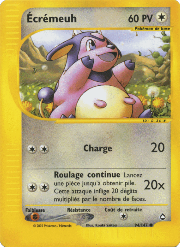 Écrémeuh 94 — Aquapolis (French Pokémon TCG card)