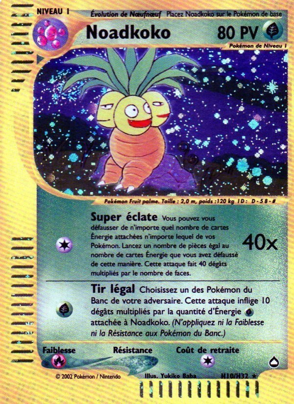 Noadkoko H10 — Aquapolis (French Pokémon TCG card)