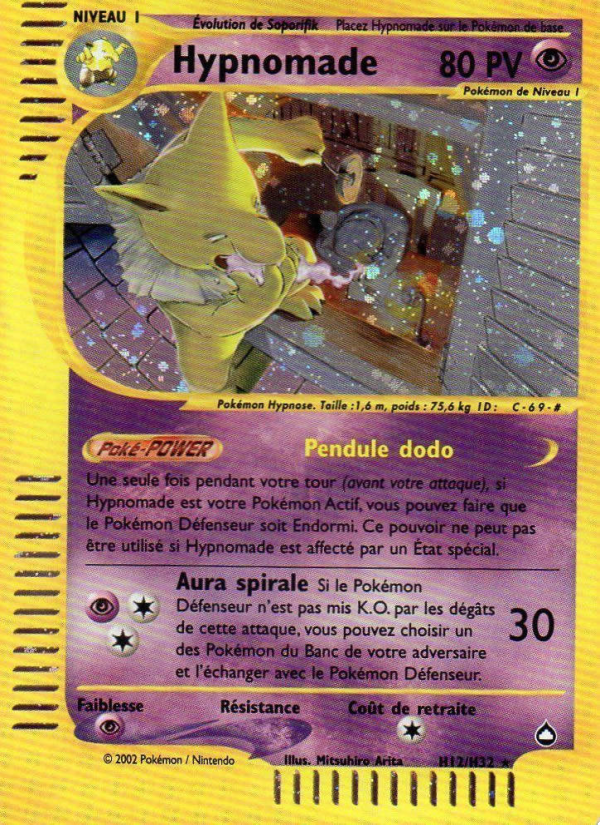 Hypnomade H12 — Aquapolis (French Pokémon TCG card)