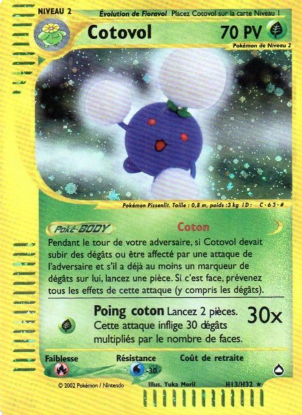 Cotovol H13 — Aquapolis (French Pokémon TCG card)