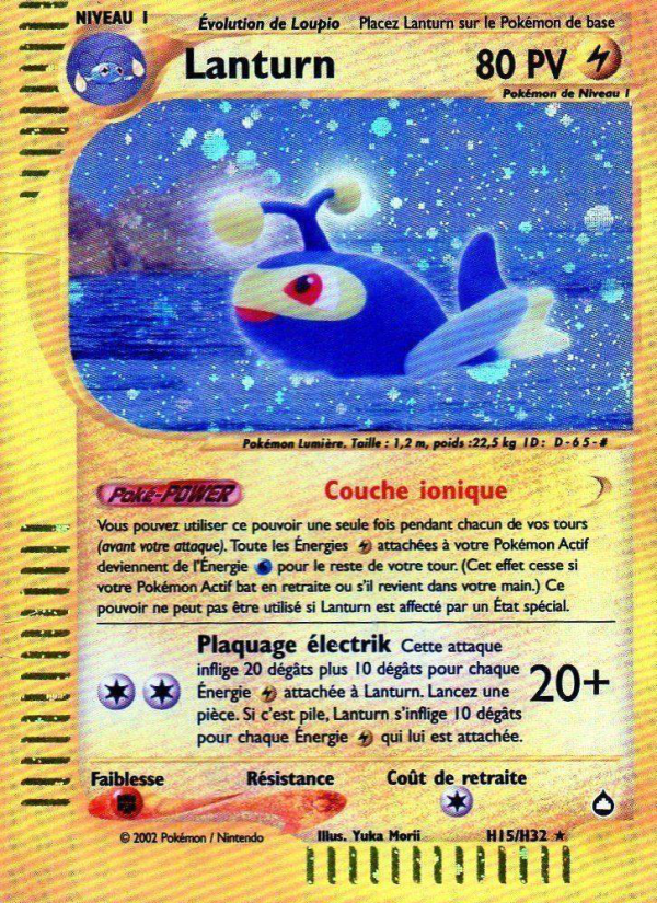 Lanturn H15 — Aquapolis (French Pokémon TCG card)
