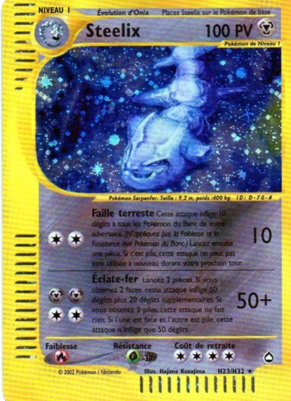 Steelix H23 — Aquapolis (French Pokémon TCG card)