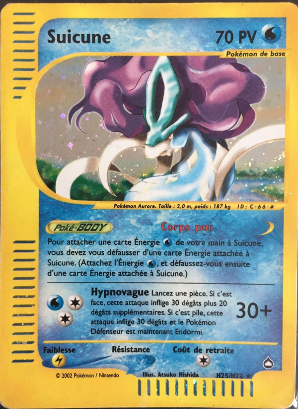 Suicune H25 — Aquapolis (French Pokémon TCG card)