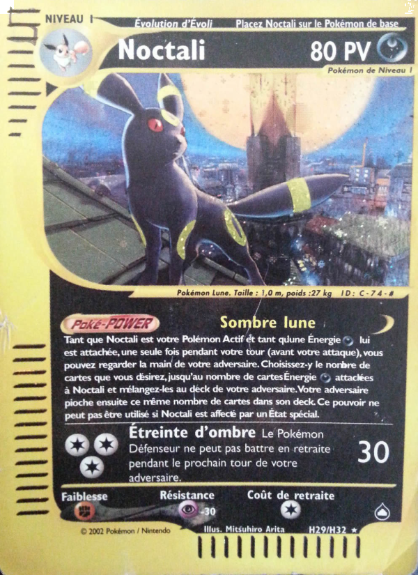 Noctali H29 — Aquapolis (French Pokémon TCG card)