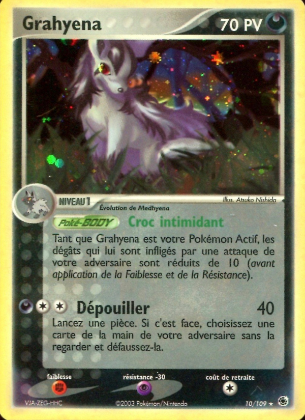 Grahyena 10 — EX Ruby & Sapphire (French Pokémon TCG card)