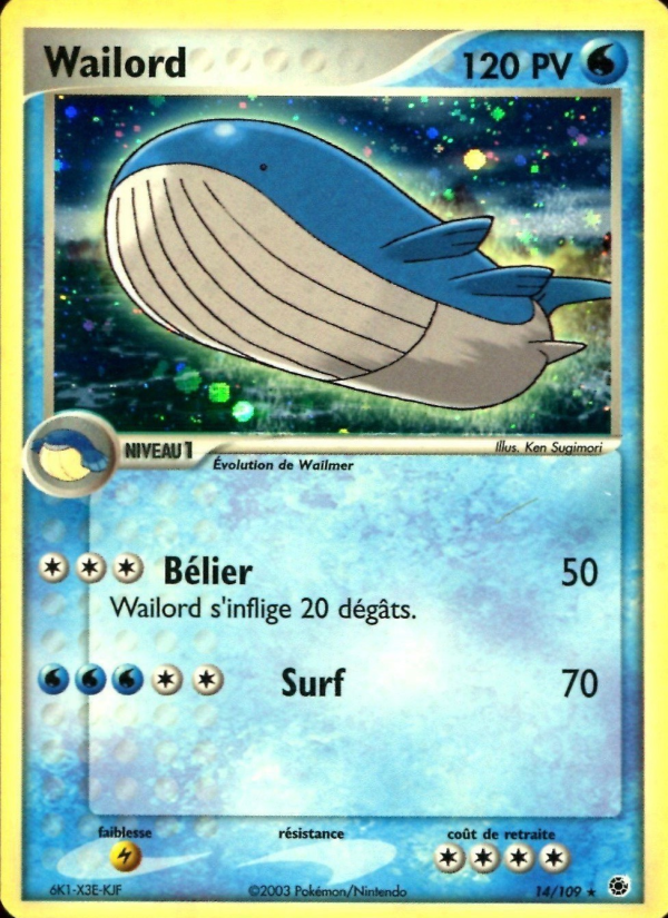 Wailord 14 — EX Ruby & Sapphire (French Pokémon TCG card)