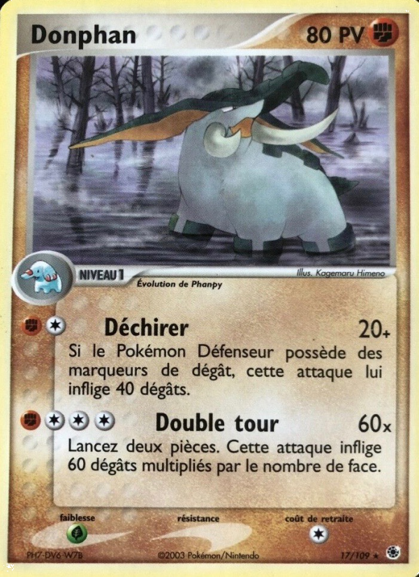 Donphan 17 — EX Ruby & Sapphire (French Pokémon TCG card)