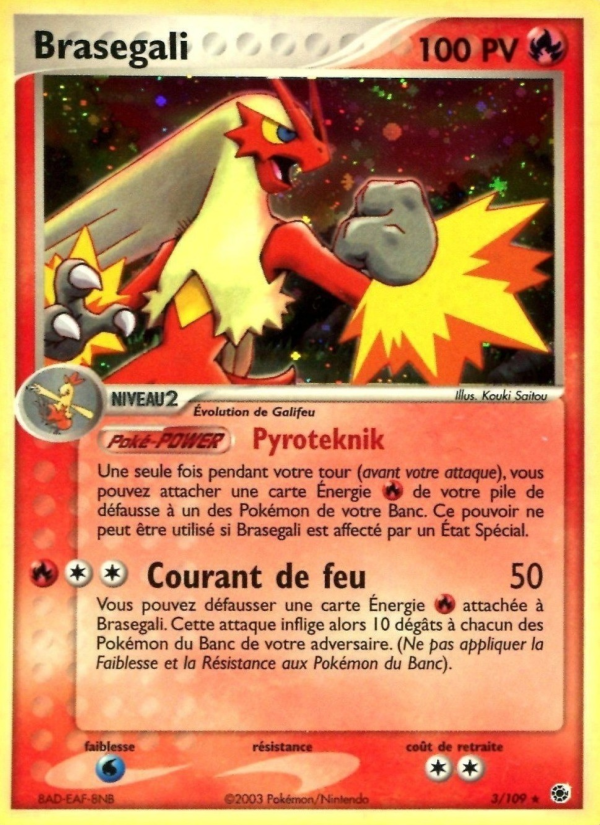 Brasegali 3 — EX Ruby & Sapphire (French Pokémon TCG card)