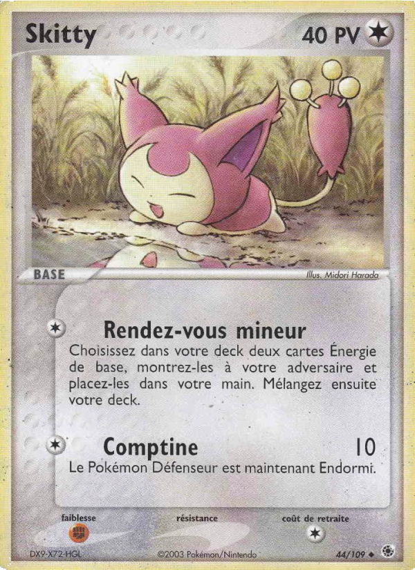 Skitty 44 — EX Ruby & Sapphire (French Pokémon TCG card)