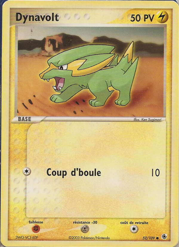 Dynavolt 52 — EX Ruby & Sapphire (French Pokémon TCG card)