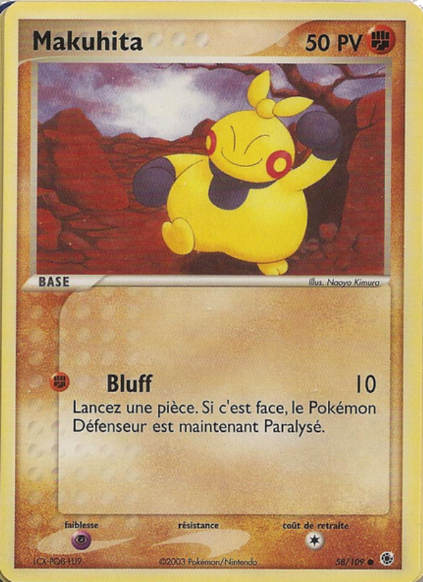 Makuhita 58 — EX Ruby & Sapphire (French Pokémon TCG card)
