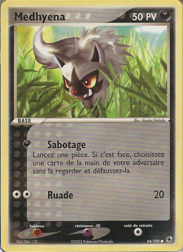 Medhyena 64 — EX Ruby & Sapphire (French Pokémon TCG card)