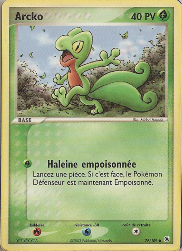 Arcko 75 — EX Ruby & Sapphire (French Pokémon TCG card)