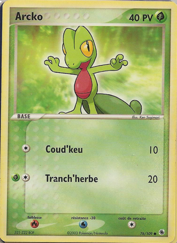 Arcko 76 — EX Ruby & Sapphire (French Pokémon TCG card)