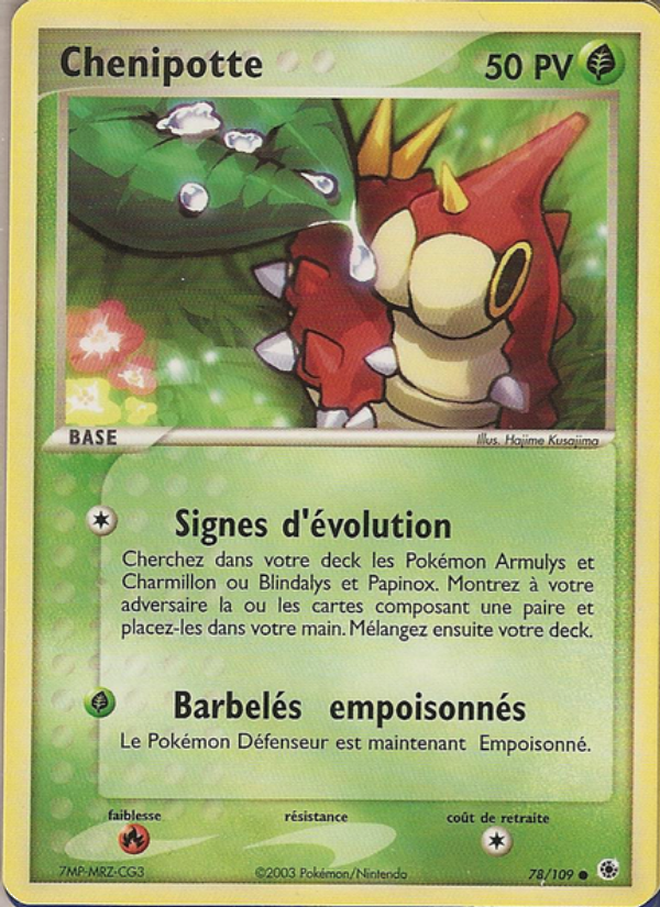Chenipotte 78 — EX Ruby & Sapphire (French Pokémon TCG card)