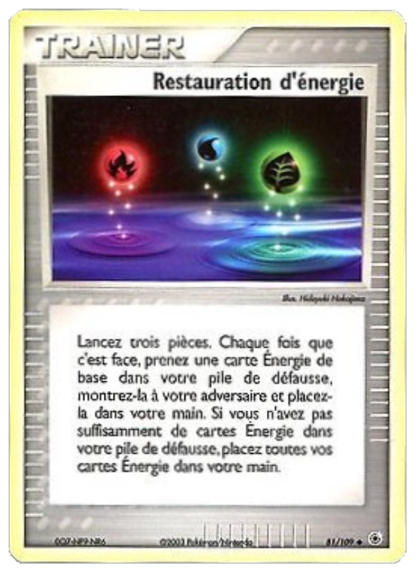 Restauration d'énergie 81 — EX Ruby & Sapphire (French Pokémon TCG card)