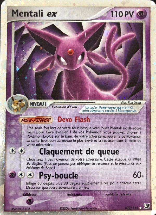 Mentali ex 102 — EX Unseen Forces (French Pokémon TCG card)