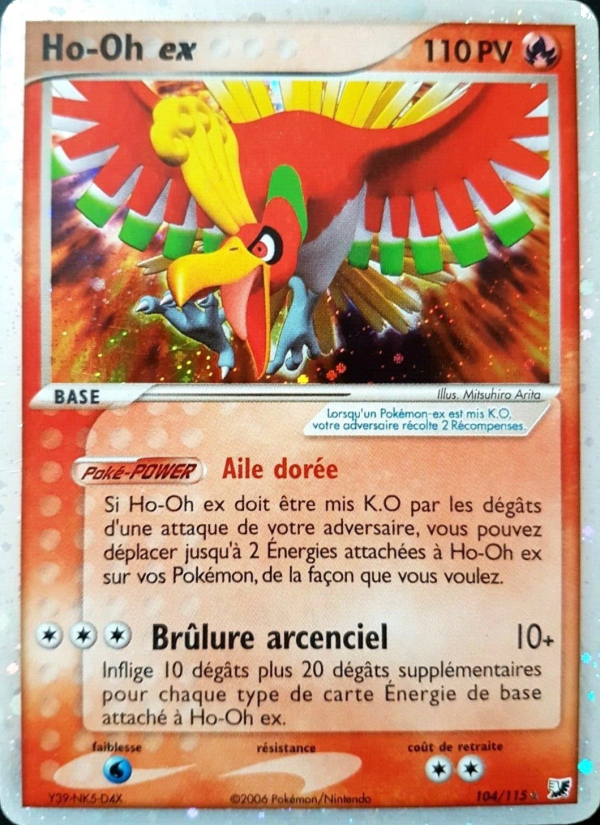 Ho-Oh ex 104 — EX Unseen Forces (French Pokémon TCG card)