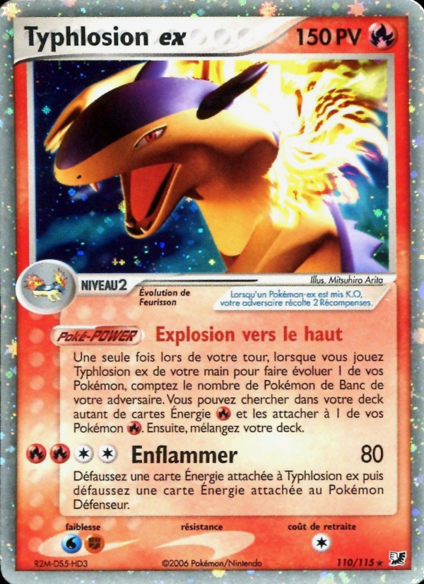 Typhlosion ex 110 — EX Unseen Forces (French Pokémon TCG card)