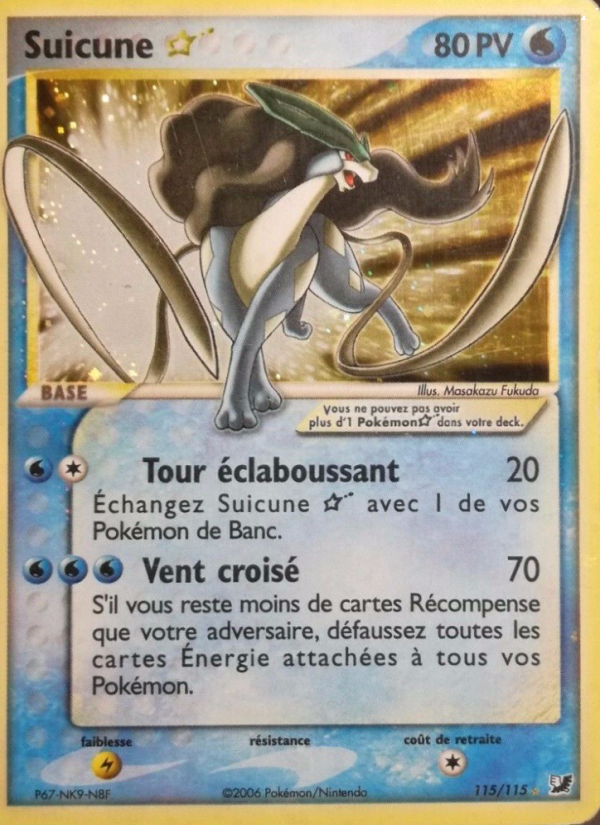 Suicune ☆ 115 — EX Unseen Forces (French Pokémon TCG card)
