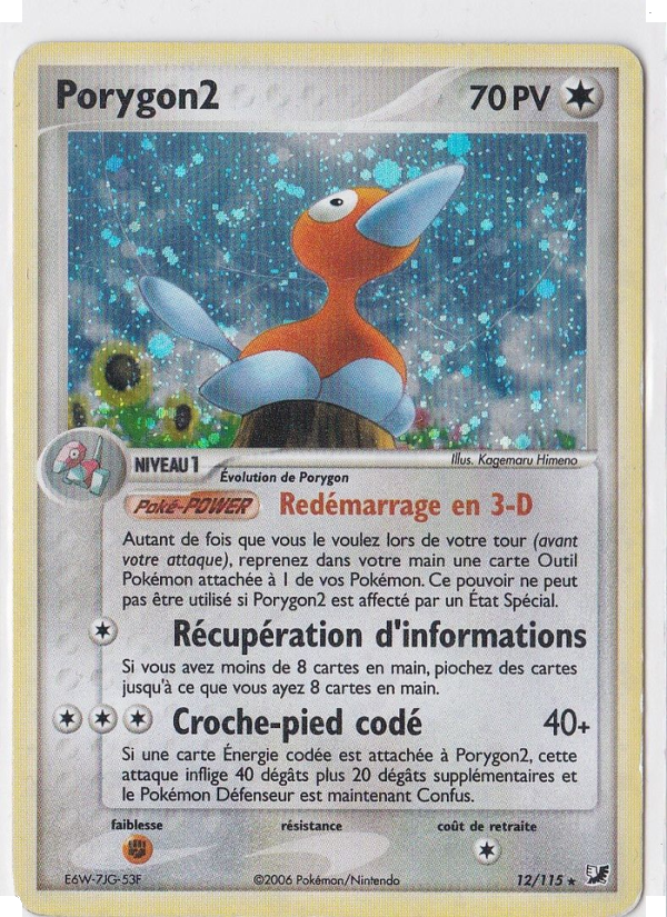 Porygon2 12 — EX Unseen Forces (French Pokémon TCG card)