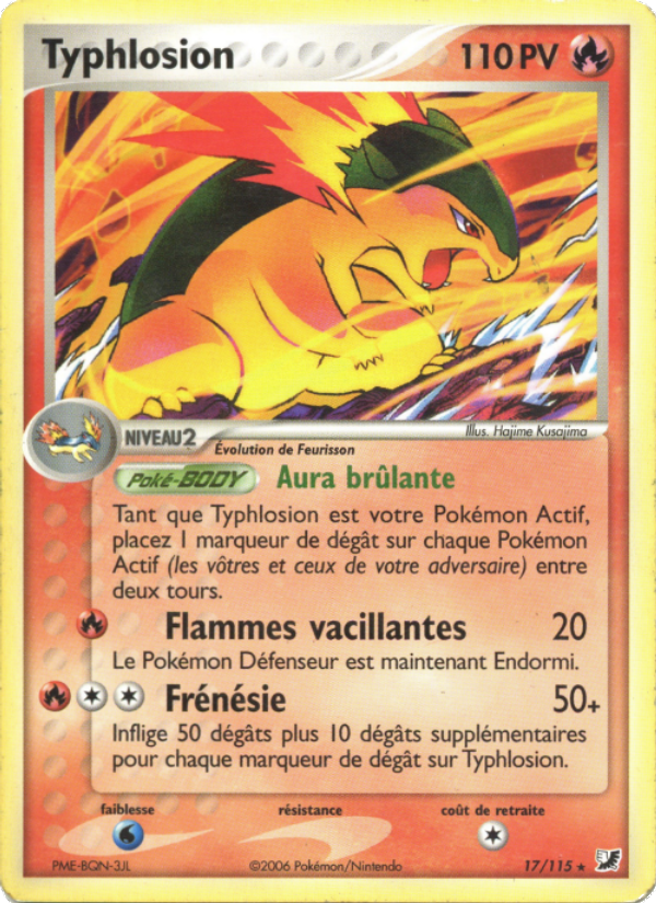 Typhlosion 17 — EX Unseen Forces (French Pokémon TCG card)