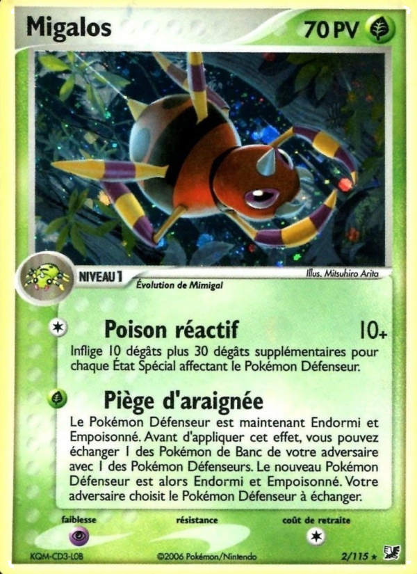 Migalos 2 — EX Unseen Forces (French Pokémon TCG card)