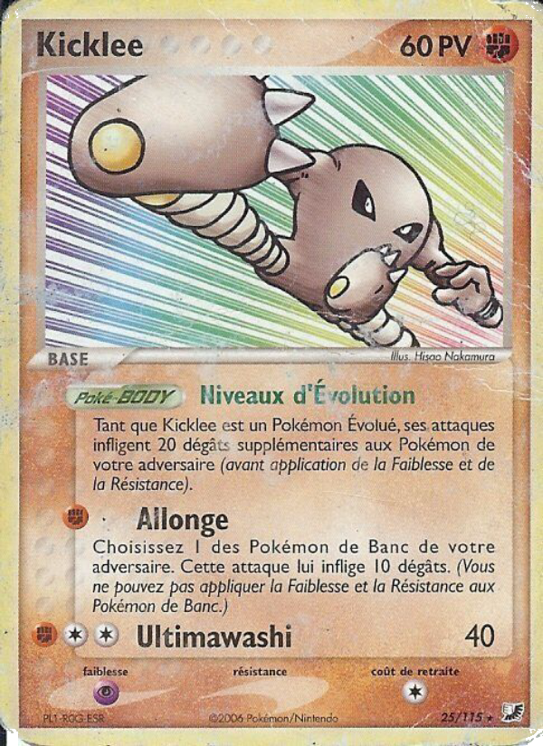 Kicklee 25 — EX Unseen Forces (French Pokémon TCG card)