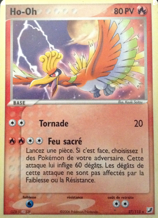 Ho-Oh 27 — EX Unseen Forces (French Pokémon TCG card)