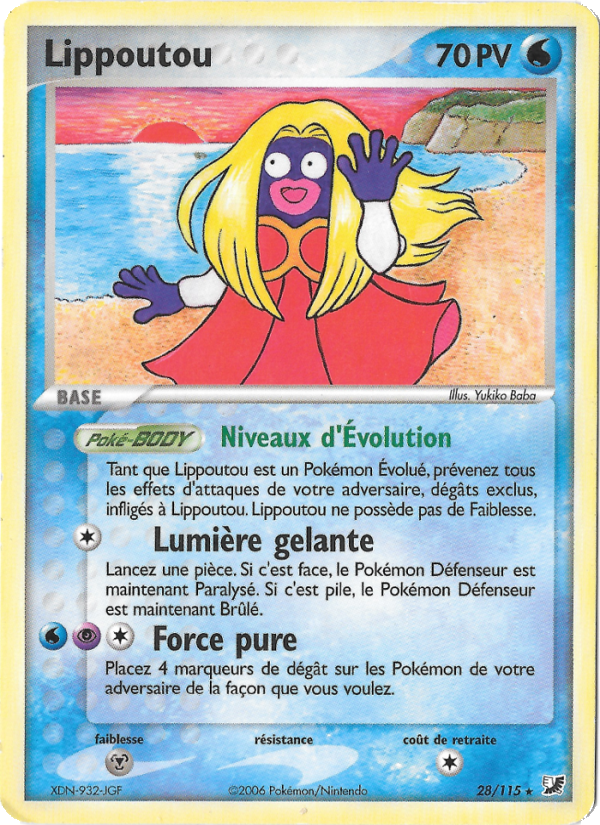 Lippoutou 28 — EX Unseen Forces (French Pokémon TCG card)