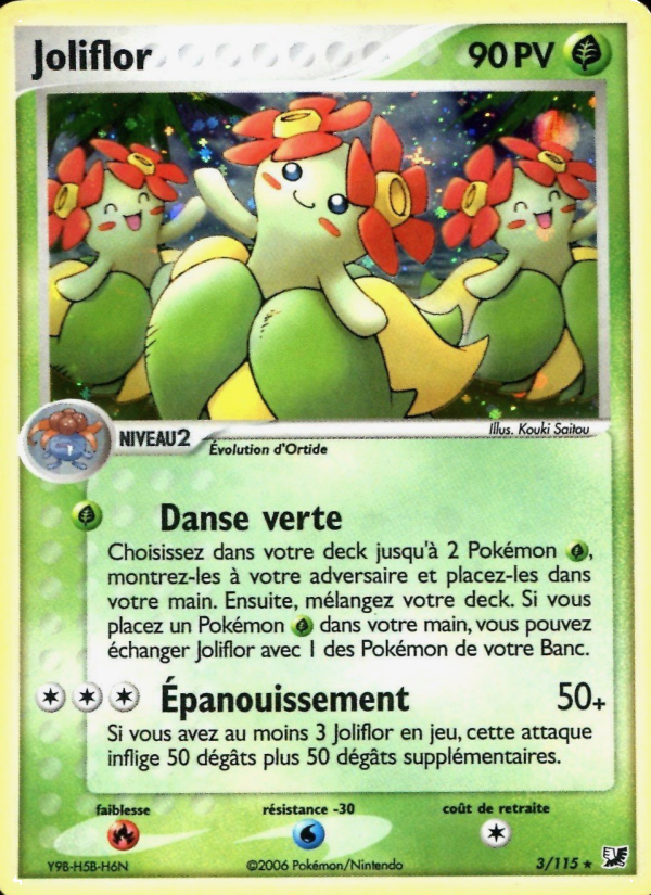 Joliflor 3 — EX Unseen Forces (French Pokémon TCG card)