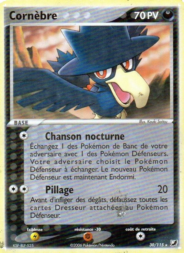 Cornèbre 30 — EX Unseen Forces (French Pokémon TCG card)