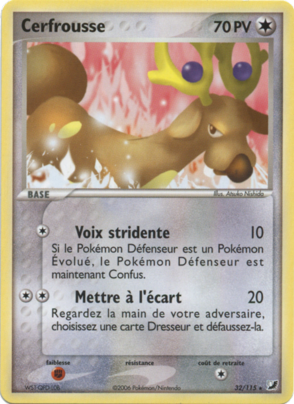 Cerfrousse 32 — EX Unseen Forces (French Pokémon TCG card)