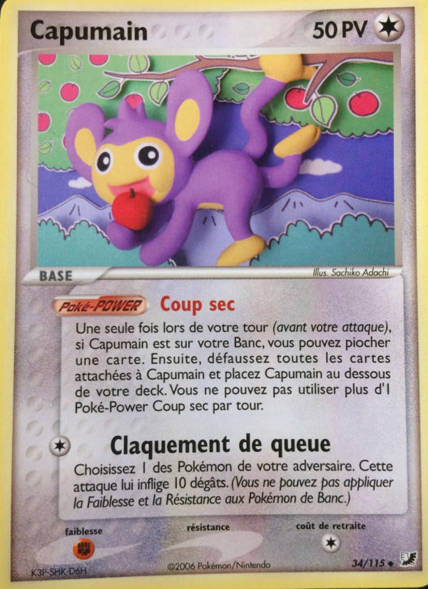 Capumain 34 — EX Unseen Forces (French Pokémon TCG card)