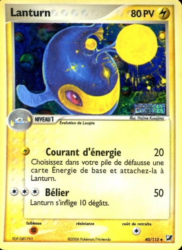 Lanturn 40 — EX Unseen Forces (French Pokémon TCG card)